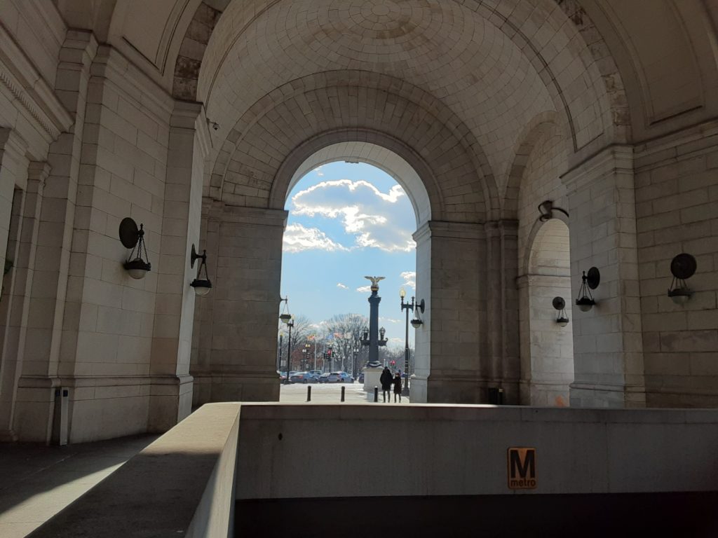 Looking outward from DC's Union Station