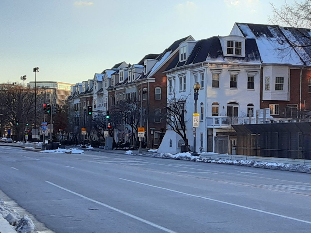 Old and pricey row homes near DC waterfront