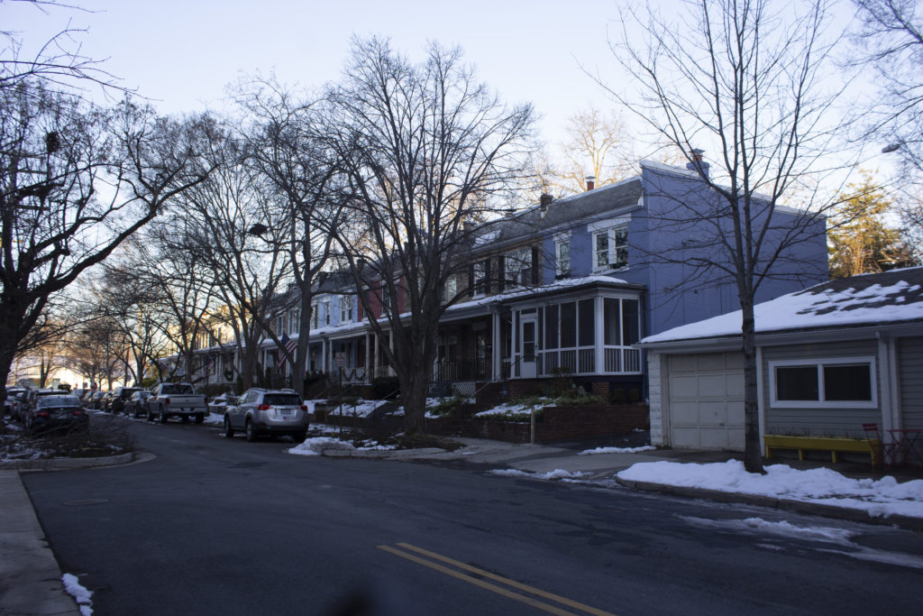 row houses around Old Town Alexandria, VA